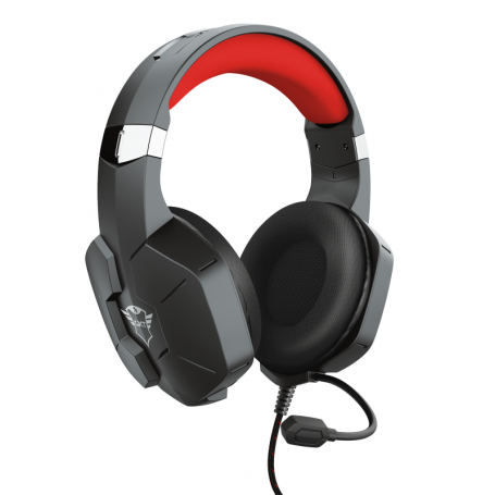 TRUST 23652 GXT323 CARUS NERA CUFFIA GAMING CON MICROFONO, CAVO JACK COMBO