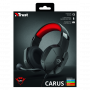 TRUST 23652 GXT323 CARUS NERA CUFFIA GAMING CON MICROFONO, CAVO JACK COMBO