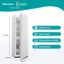 HISENSE FV245N4AW2 CONG VERT 212LT H1169 NF BIANCO A   6CAS