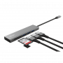TRUST 24191 HALYX HUB USB-C 3P.USB3.0 CON CARD READER M-SD/SD, SILVER