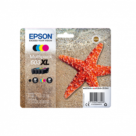 EPSON-C13T03A64020- 603XL STELLA MARINA  MULTIPACK 4 COLORI