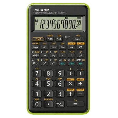 SHARP EL501TBGR CALC. SCIENTIFICA 146FUNZIONI 10 2CIFRE VERDE