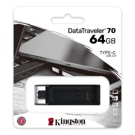 KINGSTON DT70/64GB DATATRAVELER 70 PENDRIVE 64GB USB-C 3.2