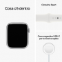 APPLE WATCH  8 GPS 45MM SILVER ALUMINIUM  WITH WHITE SPORT BAND - REGULAR MP6N3TY/A