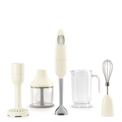 SMEG HBF22CREU HAND BLENDER CREAM  4 ACC