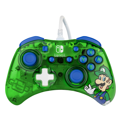 PDP ROCK CANDY    WIRED CONTROLLER: LUIGI LIME 500-181-LUI