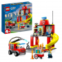 LEGO CITY FIRE 60375 CASERMA DEI POMPIERI E AUTOPOMPA ETA 4 