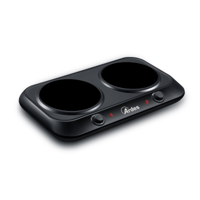 ARDES AR1F402 FORNELLO VETROCERAMICA 2PIASTRE X19CM NERO 2400W