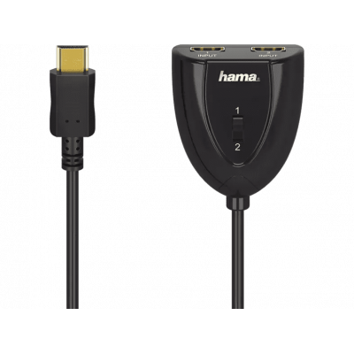 HAMA 205161 SDOPPIATORE HDMI M/2 HDMI F, CONNETTORI DORATI, COMPATIBILE HDCP 7205161