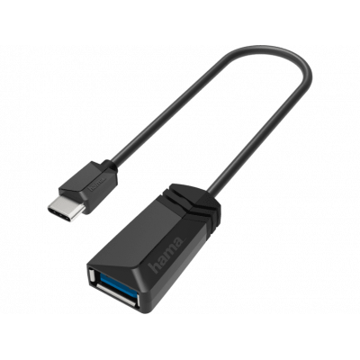 HAMA 200312 CAVO USB A F/USB TYPE C M, USB 3.2 GEN.1, 0,15 METRI, NERO 7200312