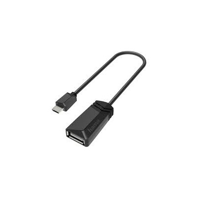 HAMA 200308 CAVETTO ADATTATORE PER TABLET USB A 2.0 F/USB MICRO B 2.0 M, OTG, 0,15METRI, NERO 7200308