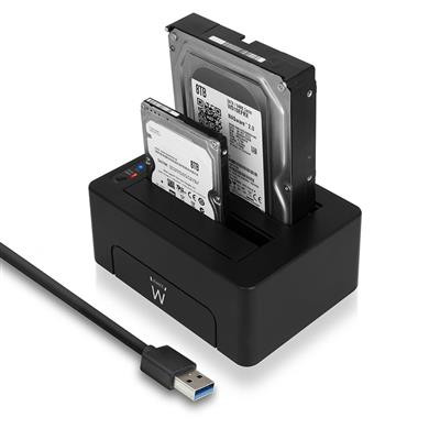 EWENT EW7014 DOCKING STATION USB3.1 2 BAY FUNZIONE CLONE DIRETTA