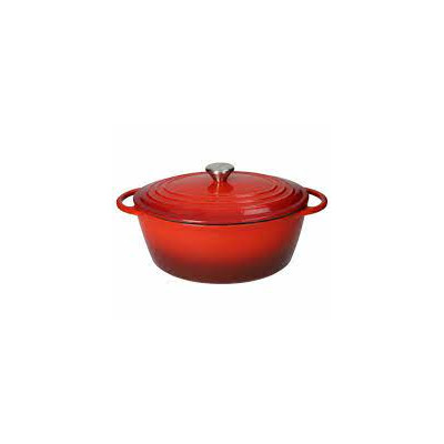 BRANDANI 52611 CASSERUOLA COCOTTE OVALE ROSSA GHISA SMALTATA LT 5