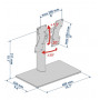 MELICONI STAND 200 NERO SUPPORTO TAVOLO