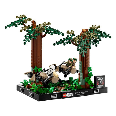 LEGO STAR WARS TM 75353 DIORAMA INSEGUIMENTO CON LO SPEEDER SU ENDOR ETA 18+