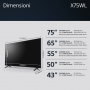 SONY KD75X75WLA TVC LED 75 4K X1 GOOGLE TV HDR10 WIFI BT SAT BRAV