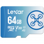 LEXAR 64GB FLY MICROSDXC UHS-I A2 V30