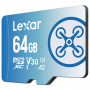 LEXAR 64GB FLY MICROSDXC UHS-I A2 V30