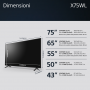 SONY KD43X75WLPAEP TVC LED 43 4K X1 GOOGLE TV HDR10 WIFI BT SAT BRAVIA 4 HDMI2 USBC 240Hz ALEXA