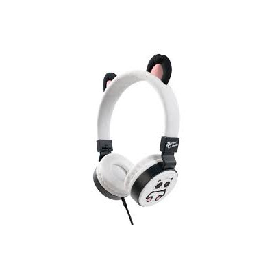 PLANET BUDDIES PANDA FURRY WIRED HEADPHONES V2 RECYCLED  52523