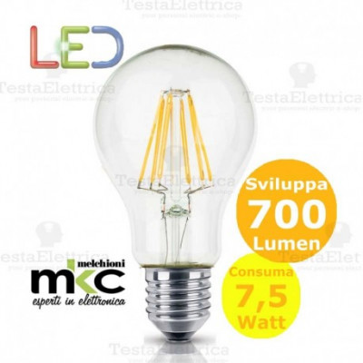 MKC LAMPADINA LED FILAMENTO E27 A60 3000K 499048251
