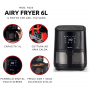 ARIETE 4626 AIR FRYER WINDOW, 1300W, 6L, 8 PROGRAMMI, TIMER