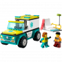 LEGO CITY GREAT VEHICLES 60403 AMBULANZA DI EMERGENZA E SNOWBOARDER ETA 4 