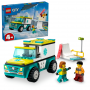 LEGO CITY GREAT VEHICLES 60403 AMBULANZA DI EMERGENZA E SNOWBOARDER ETA 4 