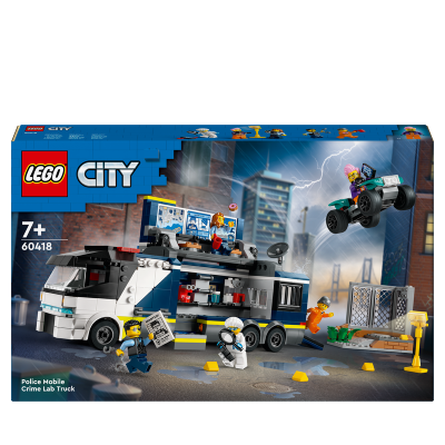 LEGO CITY POLICE 60418 CAMION LABORATORIO MOBILE DELLA POLIZIA ETA 7 