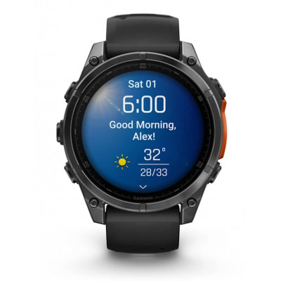 GARMIN FENIX 8 AMOLED 47MM SLATE GREY CON SILICONE BLACK 010-02904-00