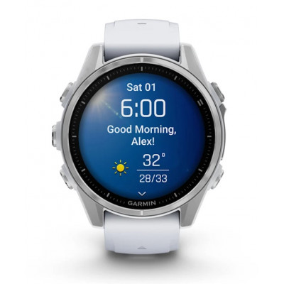 GARMIN FENIX 8 AMOLED 43MM WHITESTONE SPORT WATCH FENIX 8S 010-02903-00