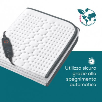 BEURER UB 60 GREE COPRIMATERASSO TERMICO SINGOLO 130 X 75 CM GREEN