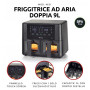 ARIETE 4631 FRIGGITRICE DOPPIA 4,5LT + 4,5LT 2400W TIMER CON