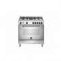LA GERMANIA AMN855GXV/ CUCINA 80X50 FORNOGAS VENT 5F INOX ALZATINA