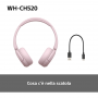 SONY WHCH520P.C CUFFIA BT MIC 60H PINK