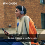 SONY WHCH520Y.C CUFFIA BT MIC 60H YELLOW