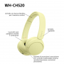 SONY WHCH520Y.C CUFFIA BT MIC 60H YELLOW