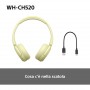 SONY WHCH520Y.C CUFFIA BT MIC 60H YELLOW
