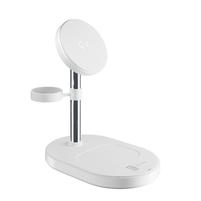 CELLULAR WIR3IN1MAGQI2W CARICABATTERIA WIRELESS QI2 3IN1 BIANCO