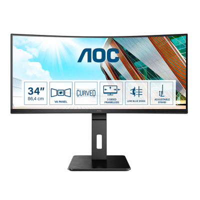 AOC PRO LINE CU34P2A MONITOR 34  3440X1440 UWQHD 300CD/M 1MS 2XHDMI-DP