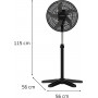 ROWENTA VU3110 NEW VENTILATORE PIANTANA TURBO ESSENTIAL 40 CM 5 PALE 3 VEL