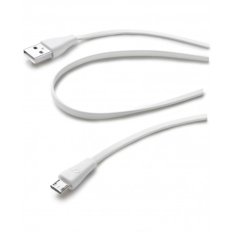 CELLULAR USBDATACMICROUSBW CAVO DATI USB MICROUSB BIANCO