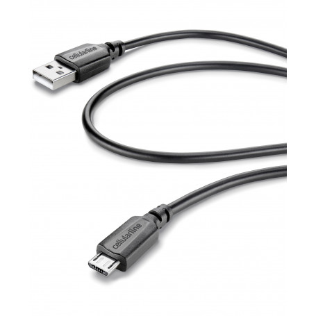 CELLULAR USBDATACABMICROUSB CAVO DATI USB MICROUSB NERO