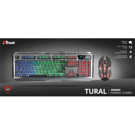 TRUST 22461 TURAL GXT845 GAMING COMBO TASTIERA MOUSE ITA