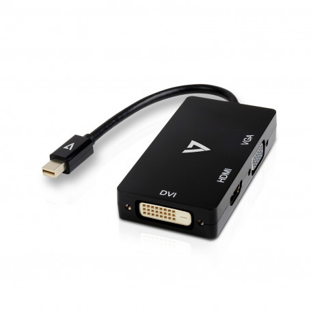 V7 V7MDP-VGADVIHDMI-1E ADATTATORE MINIDP TO VGA/DVI/HDMI NERO