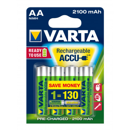 VARTA AA  stilo  x 4  2.100 mAh  RR ACCU  R2U   56706101404