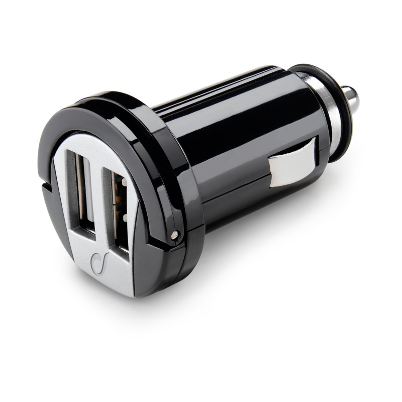 Mini Caricatore da Auto USB-A e USB-C™ Ricarica rapida 38W Metallo Nero  IUSB2-CAR5-AC38W Techly