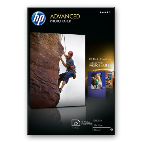 HP Q8691A CARTA FOTO LUCIDA ADVANCED 10X15CM 250GR 25FF