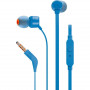 JBL T110 BLU AURICOLARI COM/MIC CAVO PIATTO