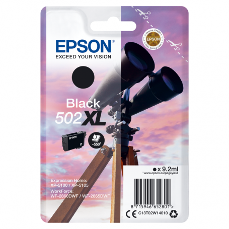 EPSON C13T02W14010 CARTUCCIA NERO 502XL 9.2ML  BINOCOLO 